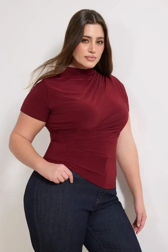 Trendyol Curve Ženska bluza Tbbaw26Af00053, Bordo