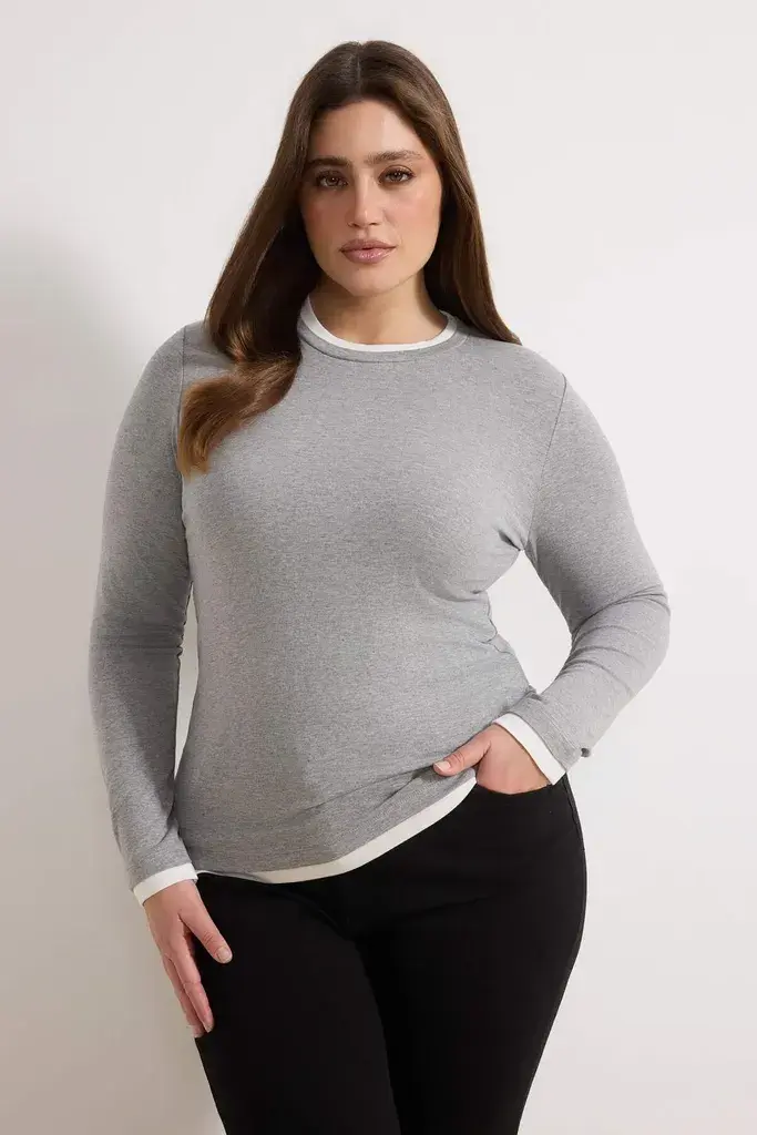 Trendyol Curve Ženska bluza Tbbaw26Af00040, Siva