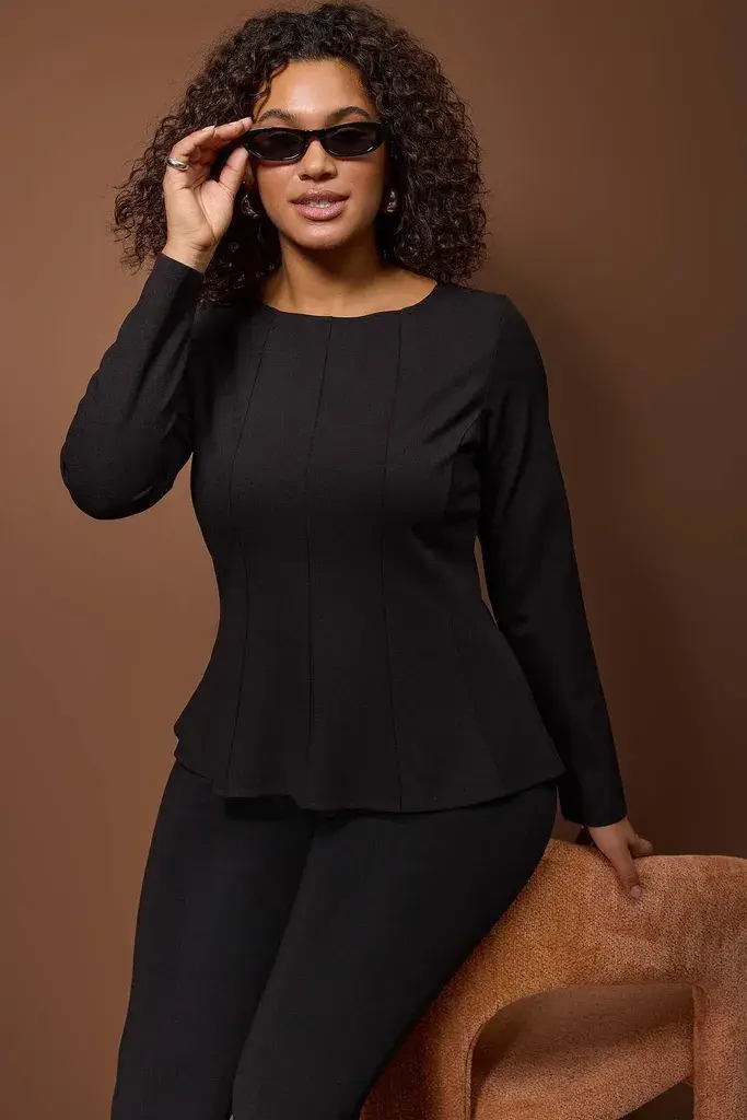 Trendyol Curve Ženska bluza Tbbaw26Af00117, Crna