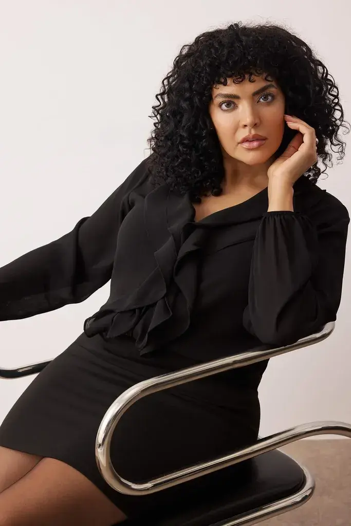 Trendyol Curve Ženska bluza Tbbaw26Af00003, Crna