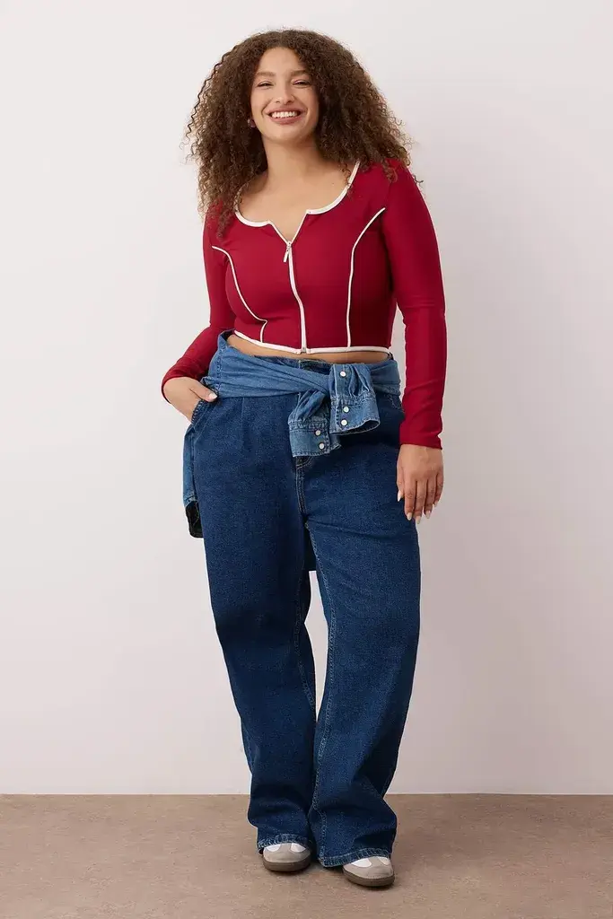 Trendyol Curve Ženska bluza Tbbaw26Af00041, Bordo
