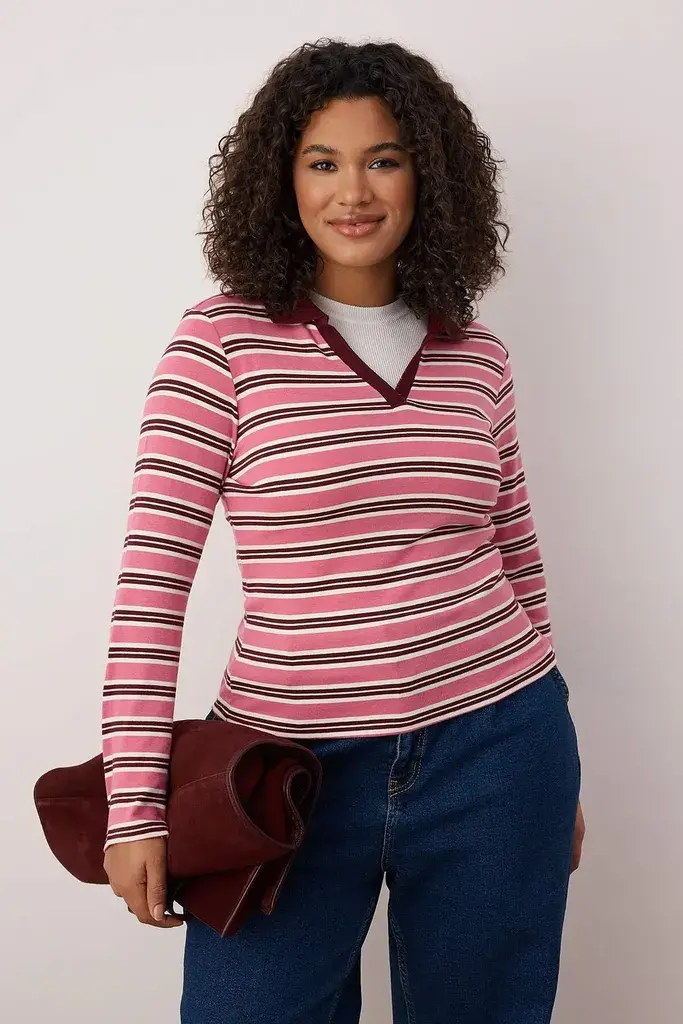 Trendyol Curve Ženska bluza Tbbaw26Af00120, Roze