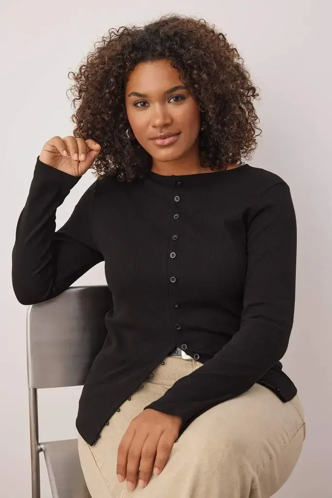 Trendyol Curve Ženska bluza Tbbaw26Af00028, Crna
