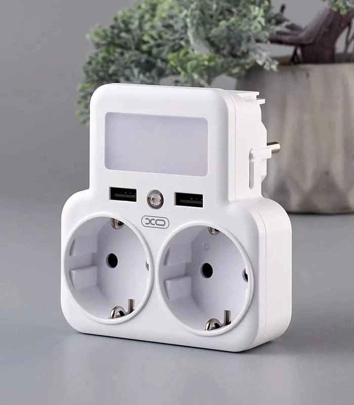 Avatar Utičnica sa noćnim svetlom i USB-om 3u1