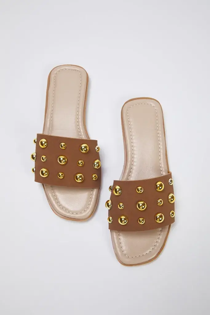 Trendyol Shoes Ženske Papuče Takss25Te00013, Braon