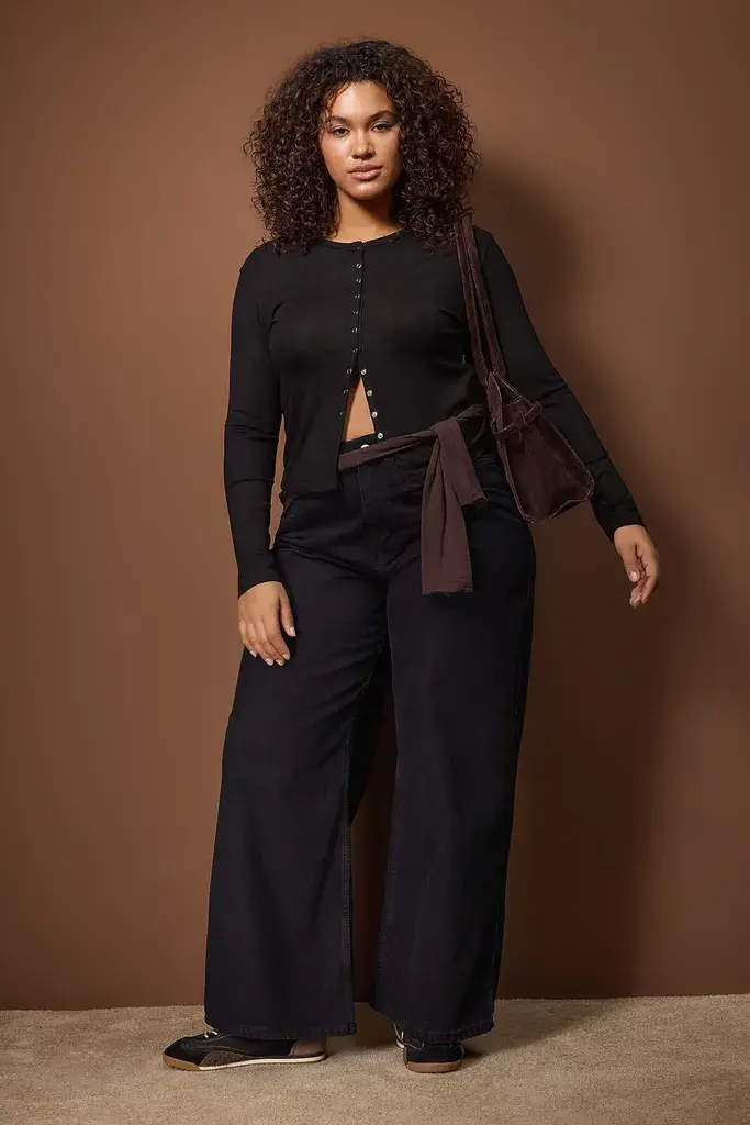 Trendyol Curve Ženska bluza Tbbaw26Af00119, Crna