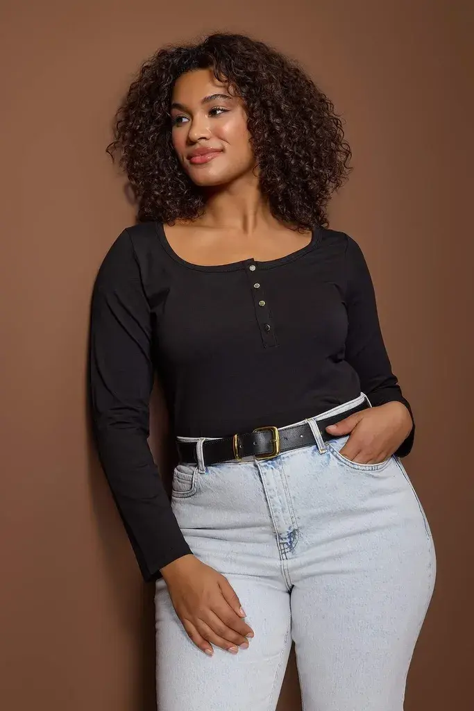 Trendyol Curve Ženska bluza Tbbaw26Af00008, Crna