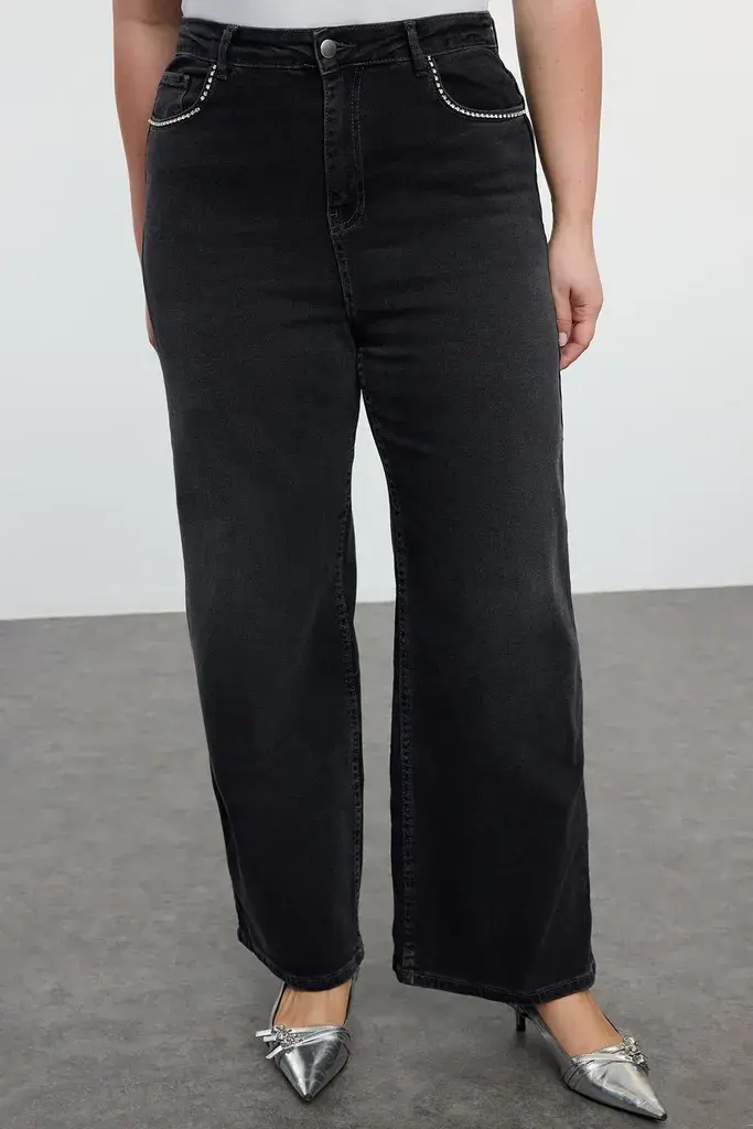Trendyol Curve Ženske farmerke Tbbaw25Cj00013, Antracit
