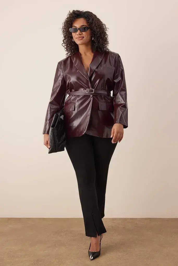 Trendyol Curve Ženski sako Tbbaw26Ag00041, Bordo