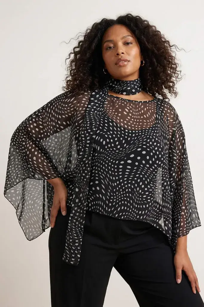 Trendyol Curve Ženska bluza Tbbaw26Af00118, Crna