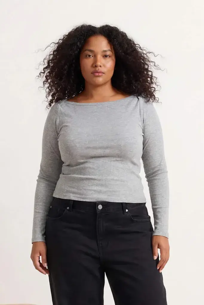 Trendyol Curve Ženska bluza Tbbaw26Af00093, Siva