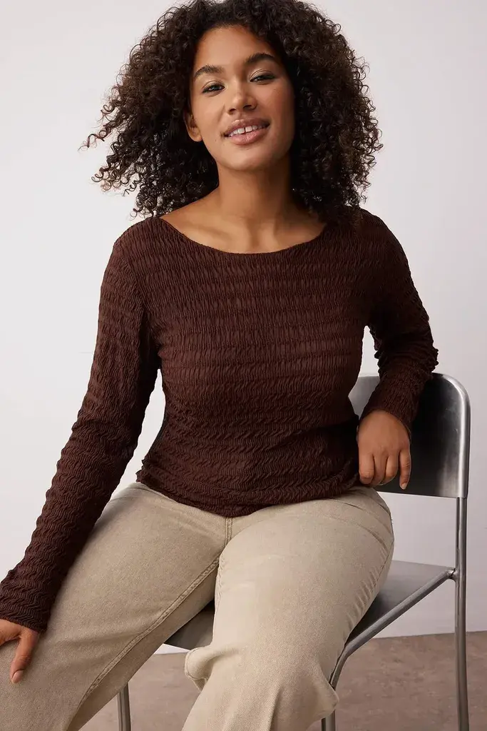 Trendyol Curve Ženska bluza Tbbaw26Af00030, Braon
