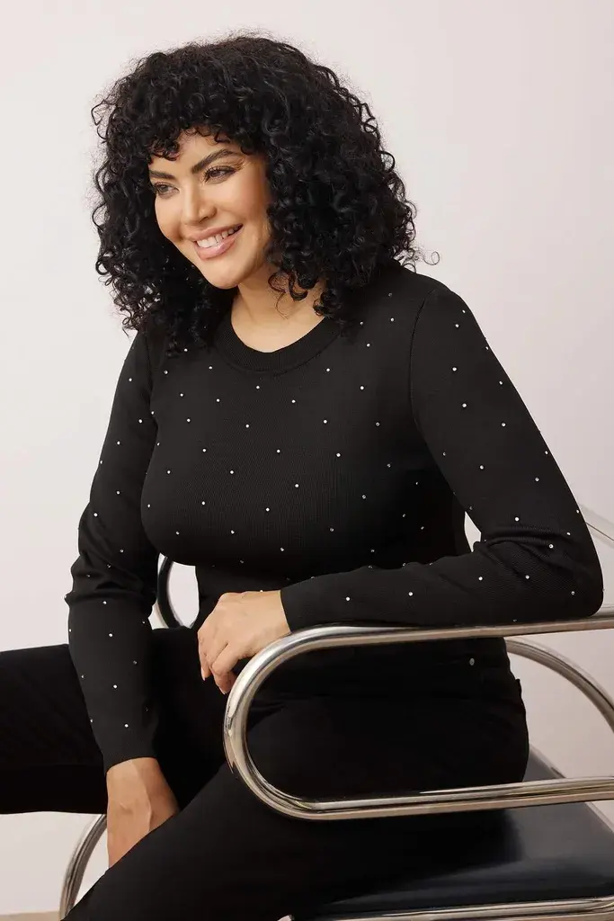 Trendyol Curve Ženska bluza Tbbaw26Af00004, Crna