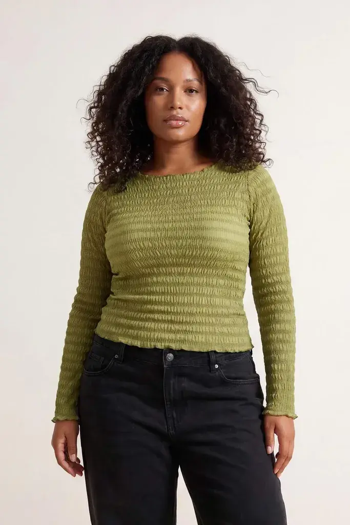 Trendyol Curve Ženska bluza Tbbaw26Af00030, Kaki