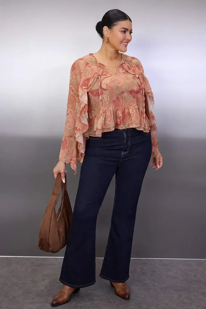 Trendyol Curve Ženska bluza Tbbaw26Af00073, Šarena