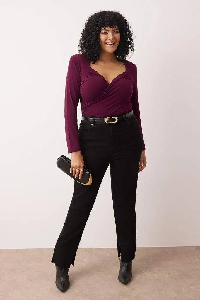 Trendyol Curve Ženski bodi Tbbaw25Cs00008, Ljubičasti