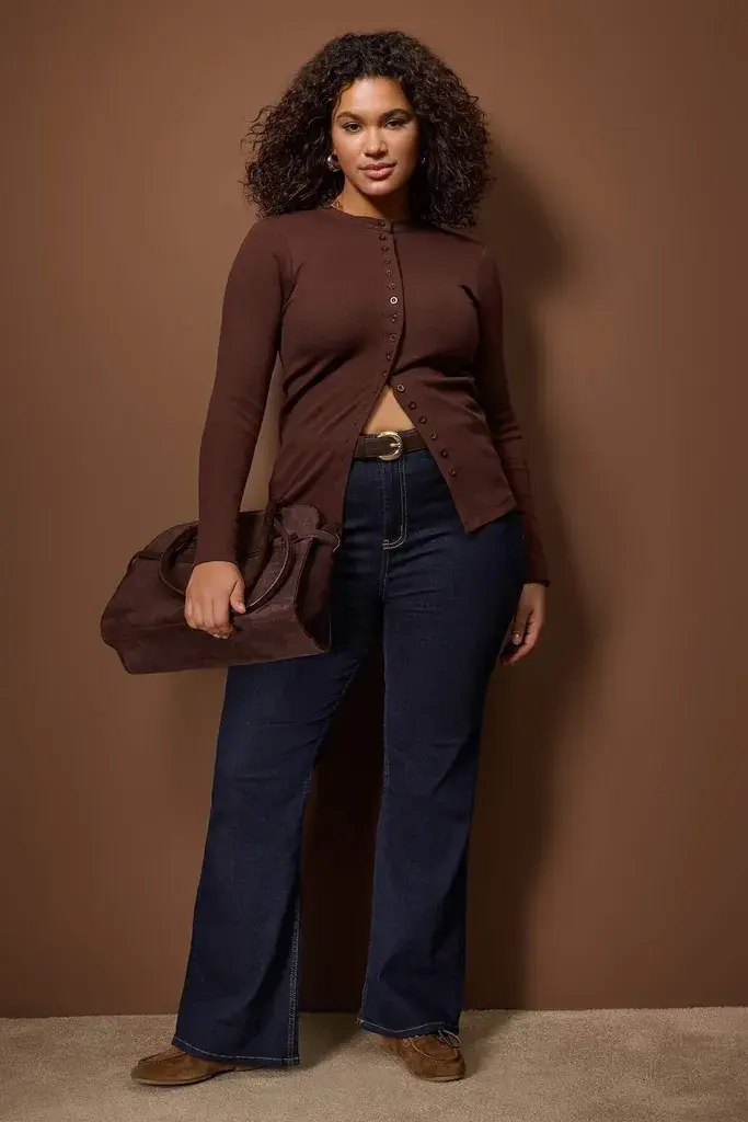 Trendyol Curve Ženska bluza Tbbaw26Af00123, Braon