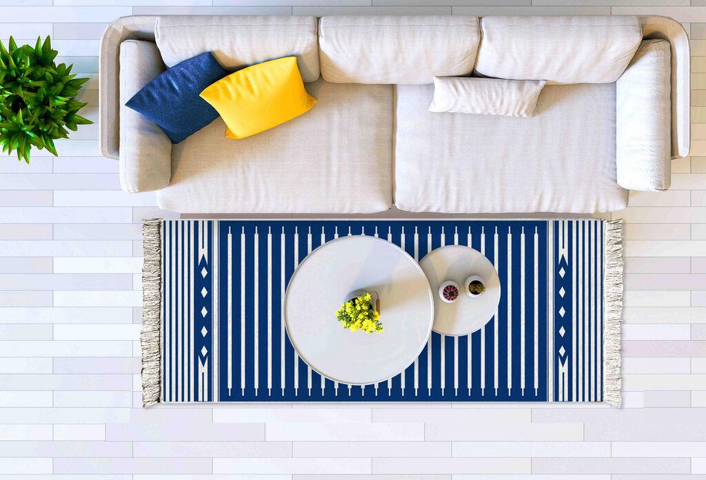 Conceptum Hypnose Tepih Klm0135, 200x80 cm, Crno-beli