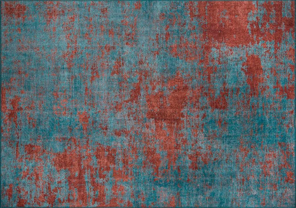 Conceptum Hypnose Tepih Fusion -AL 04 y, 140x190 cm, Tirkiz-narandžasti