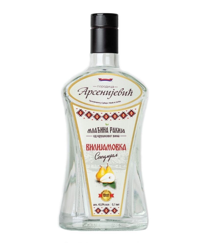 Arsenijević Mlađina rakija Vilijamovka Specijal 40% vol, 700ml