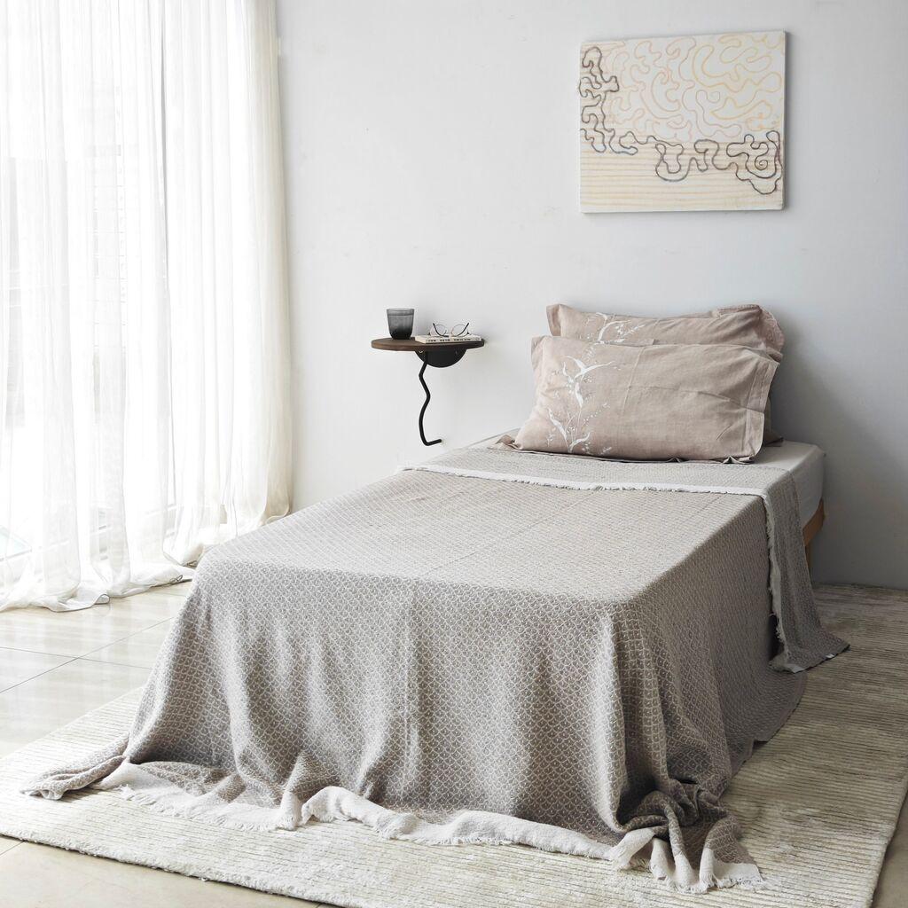 Hanah Home Zidna polica Leo, 35x35 cm,Crno-braon
