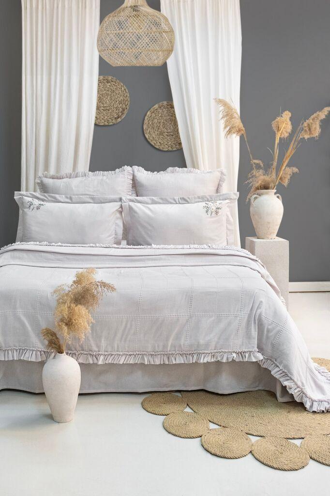 L'essentiel Maison Komplet posteljine Fiorella, 240x260, Svetlosivi