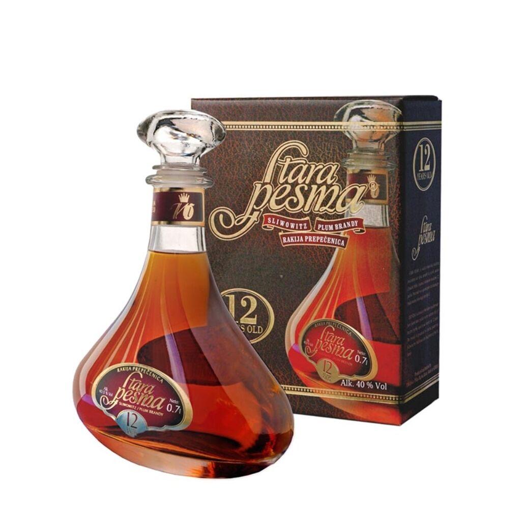 Stara pesma Rakija Šljiva 12 LUX 40% vol, 700ml