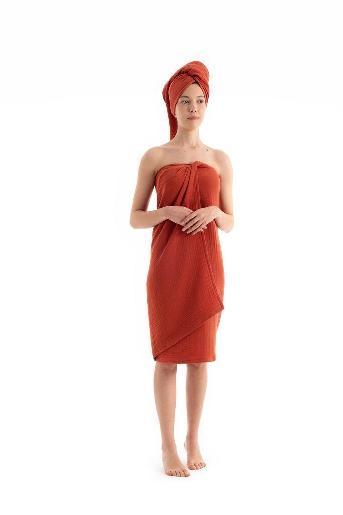 L'essentiel Maison Set peškira Muslin, 2 komada, Terakota