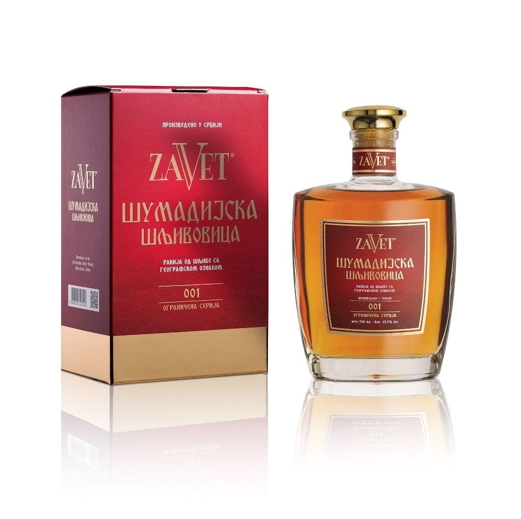 Zavet Rakija Šumadijska šljivovica 43% vol, 750ml