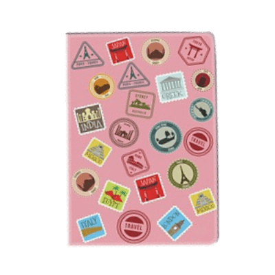 Futrola za pasoš Print4Party Travel, Roze