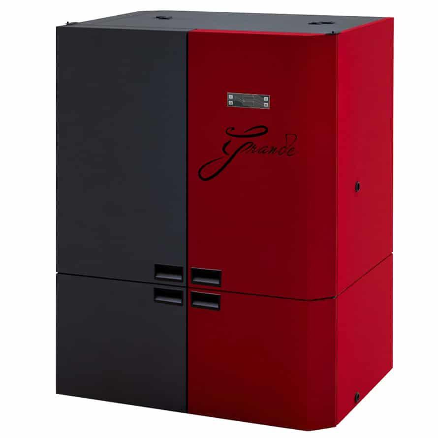 Alfa Plam Grande Kotao na pelet, 28kW, Crveno-crni, Pozadi