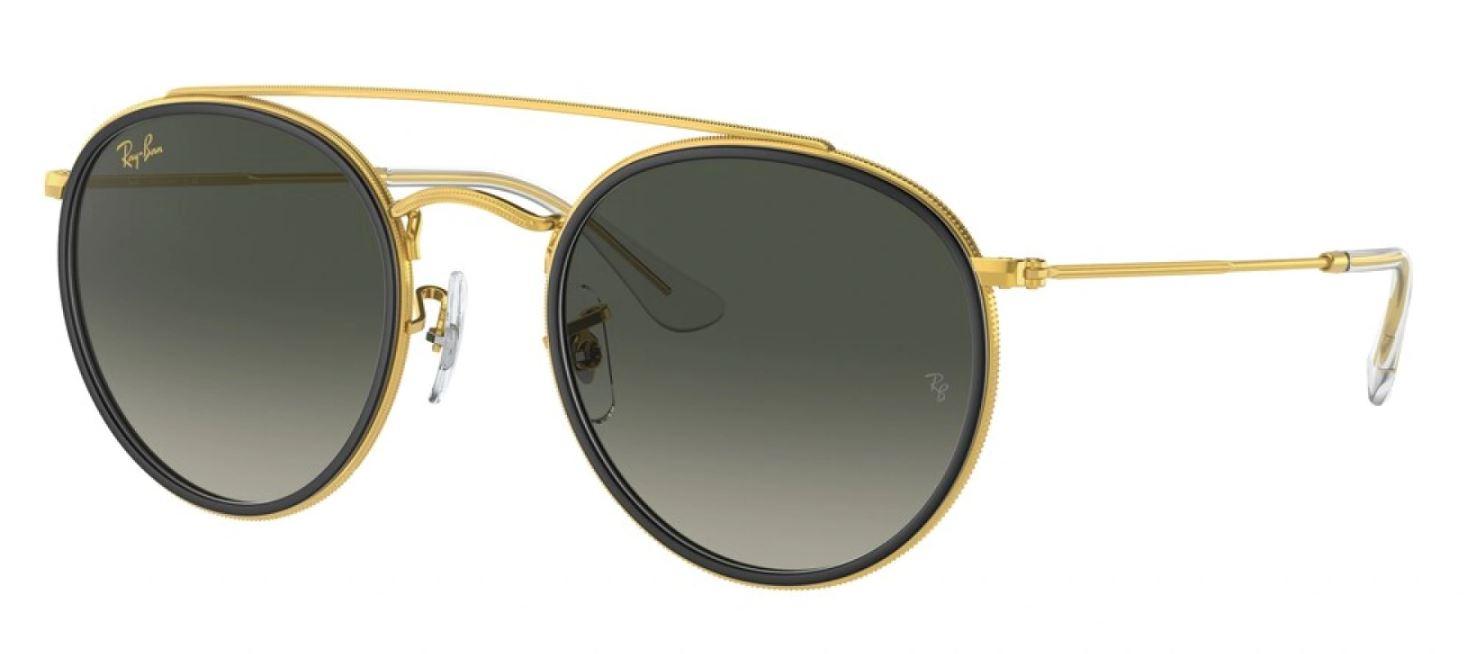 Ray-Ban Naočare za sunce 0RB3647N 923871 51 Round Double Bridge, Zlatne