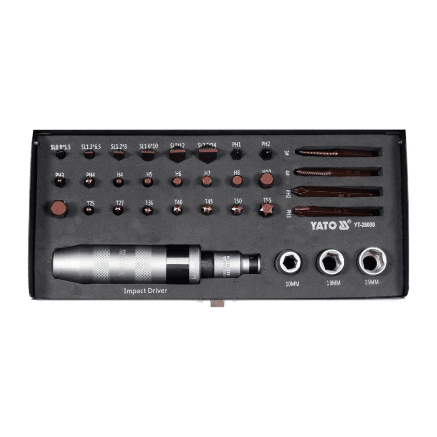 YATO Garnitura bitova za udarni odvijač, 32 dela