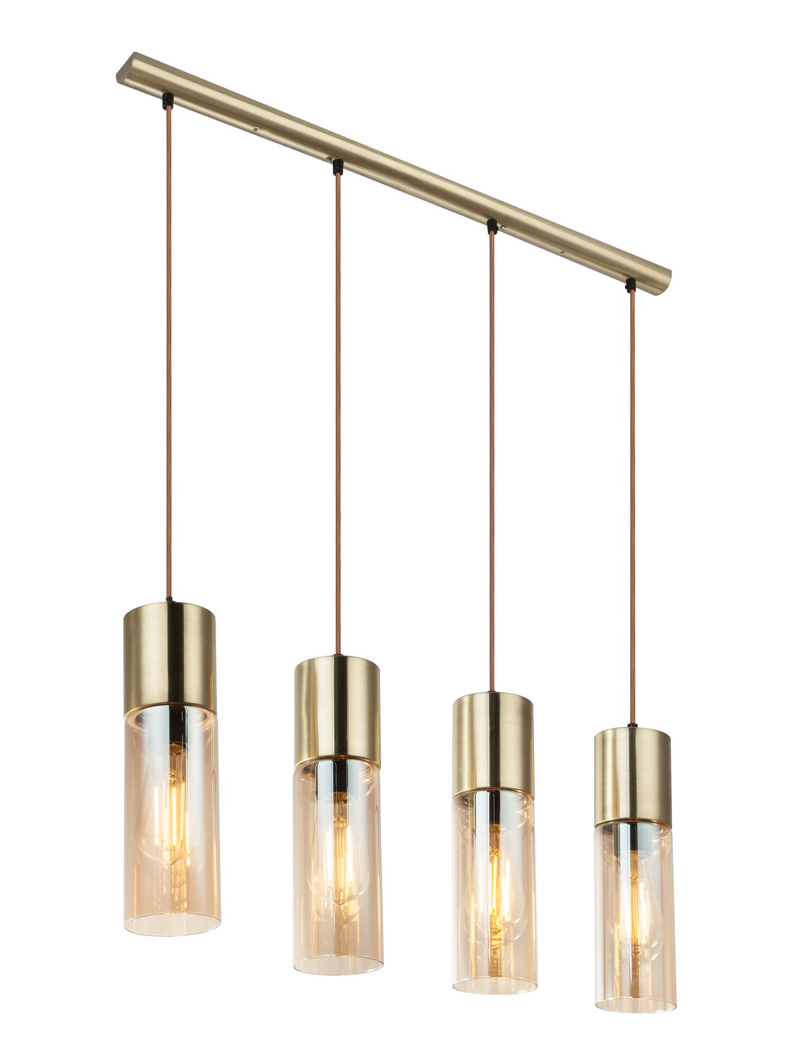 Viseća lampa od mesinga, 4x E27