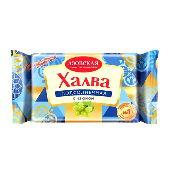 AZOVSKAR Halva, Na bazi suncokreta, Sa suvim grožđem, 250g