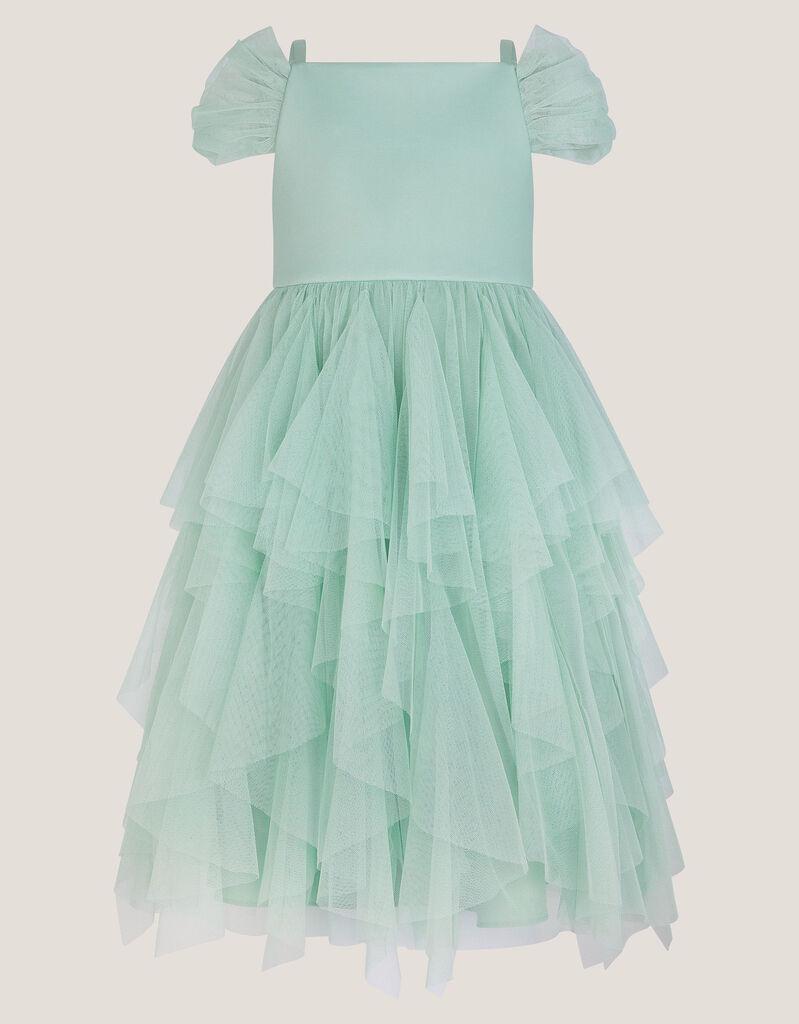 Monsoon Children Haljina za devojčice Scarlet Bardot, Zelena