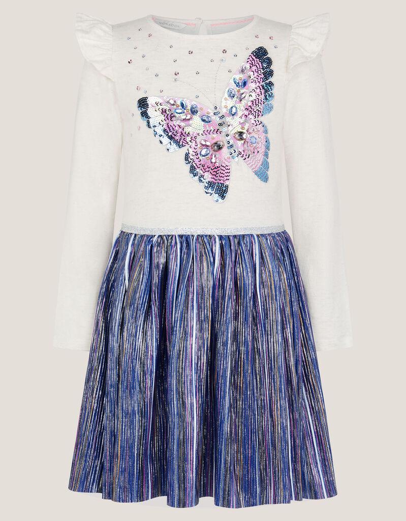 Monsoon Children Haljina za devojčice Butterfly, Plava