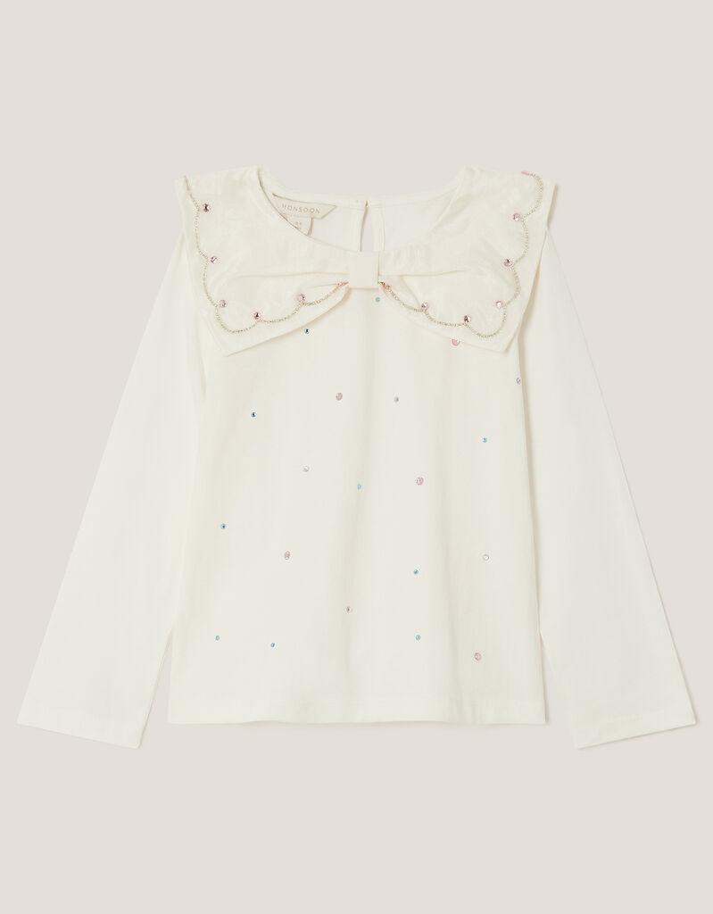 Monsoon Children Majica za devojčice Gem, Boja slonovače