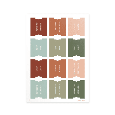 Tabovi za planer Rustic Bloom