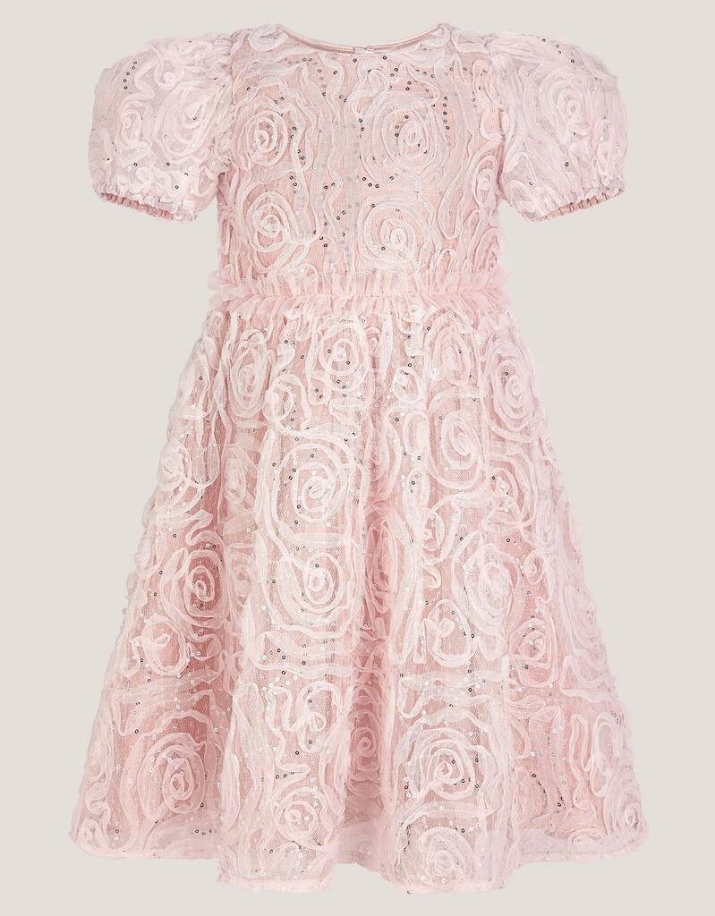 Monsoon Children Haljina za devojčice Constance 3D Rose, Roze