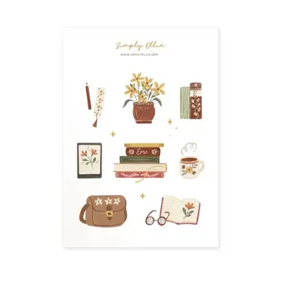 Stikeri set Bookworm