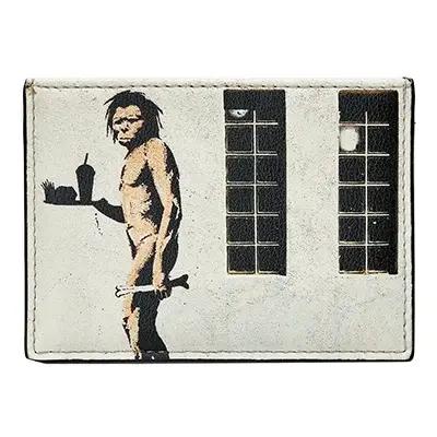 Lichfield Leather Futrola za kartice, Banksy, Ape Man, 10x7x0.3cm, Bela