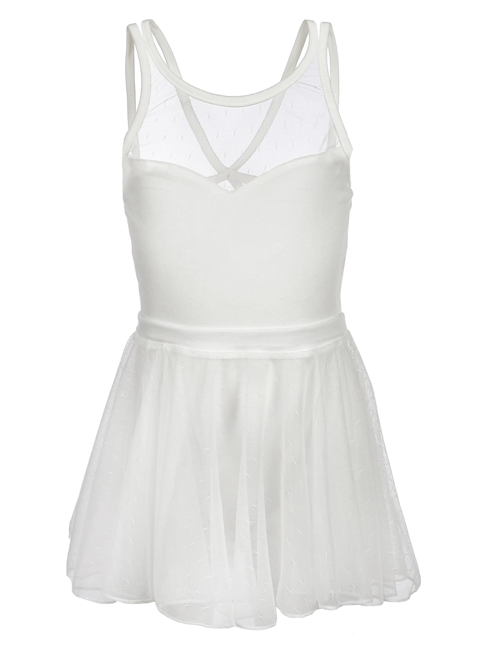 GALA UNIQ Triko sa suknjom za balet za devojčice 1383W, Beli