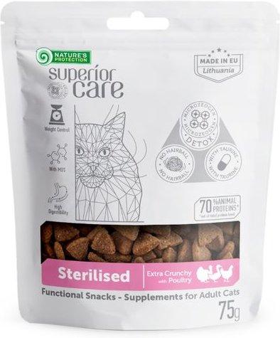 NATURE'S PROTECTION Poslastice za mačke Sterilised, 75g