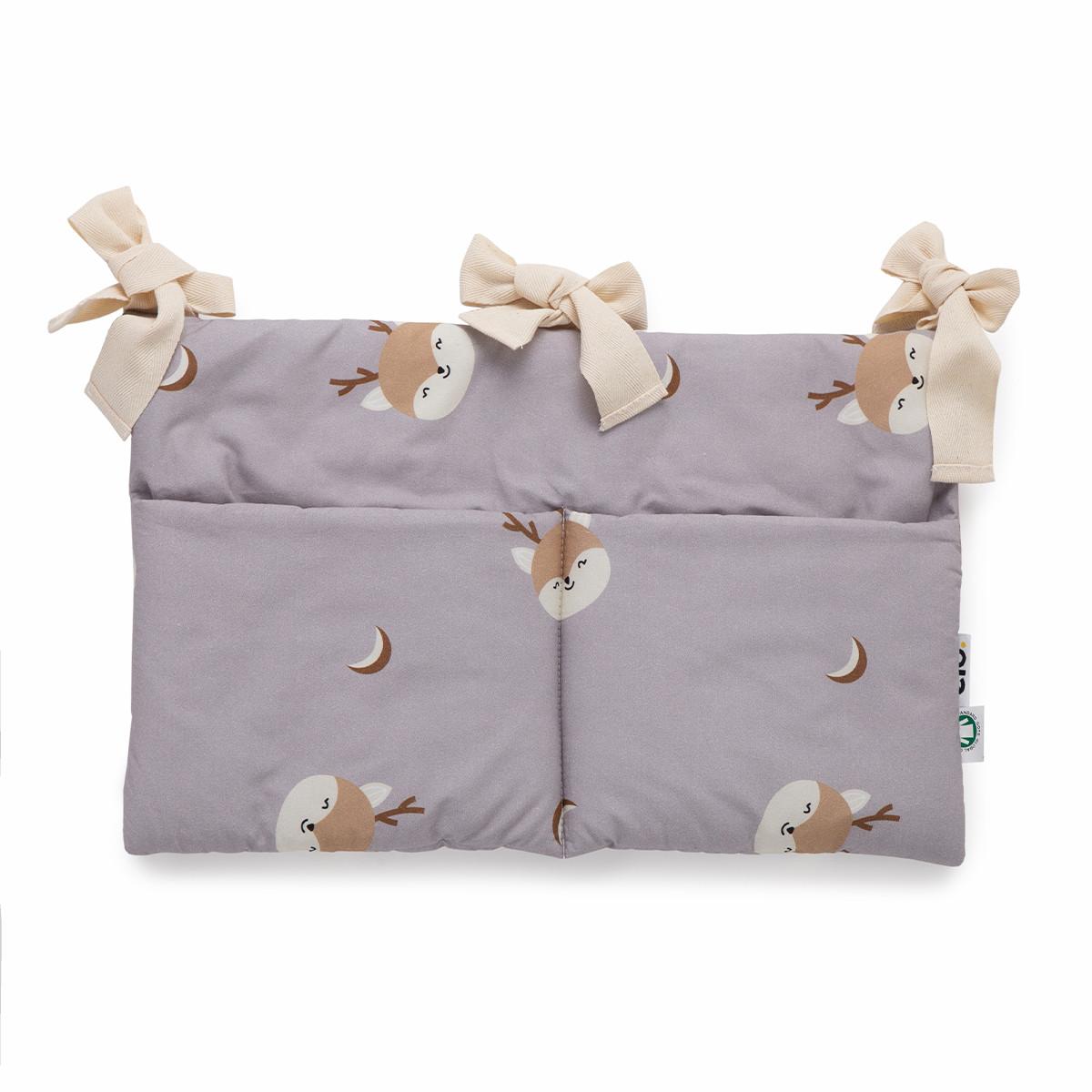 ELO. Organizator za krevetac Oh deer, 48x30 cm, Sivi