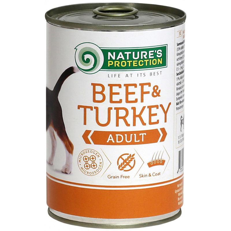 NATURE'S PROTECTION Hrana za pse Adult Beef&Turkey, 400g