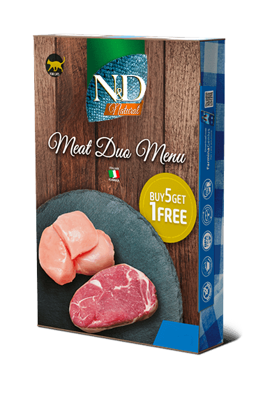 N&D Hrana za mačke Natural Meat Duo Menu, 6x70g