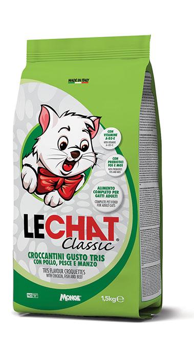 LECHAT Hrana za mačke sa crvenim i belim mesom i ribom Adult three flavour, 20 kg