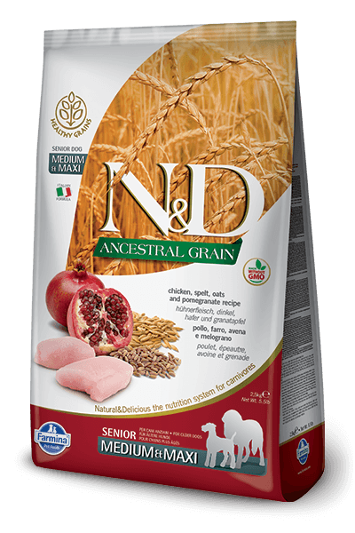 N&D Hrana za pse Senior Medium & Maxi Chicken & Pomegranate, 12kg