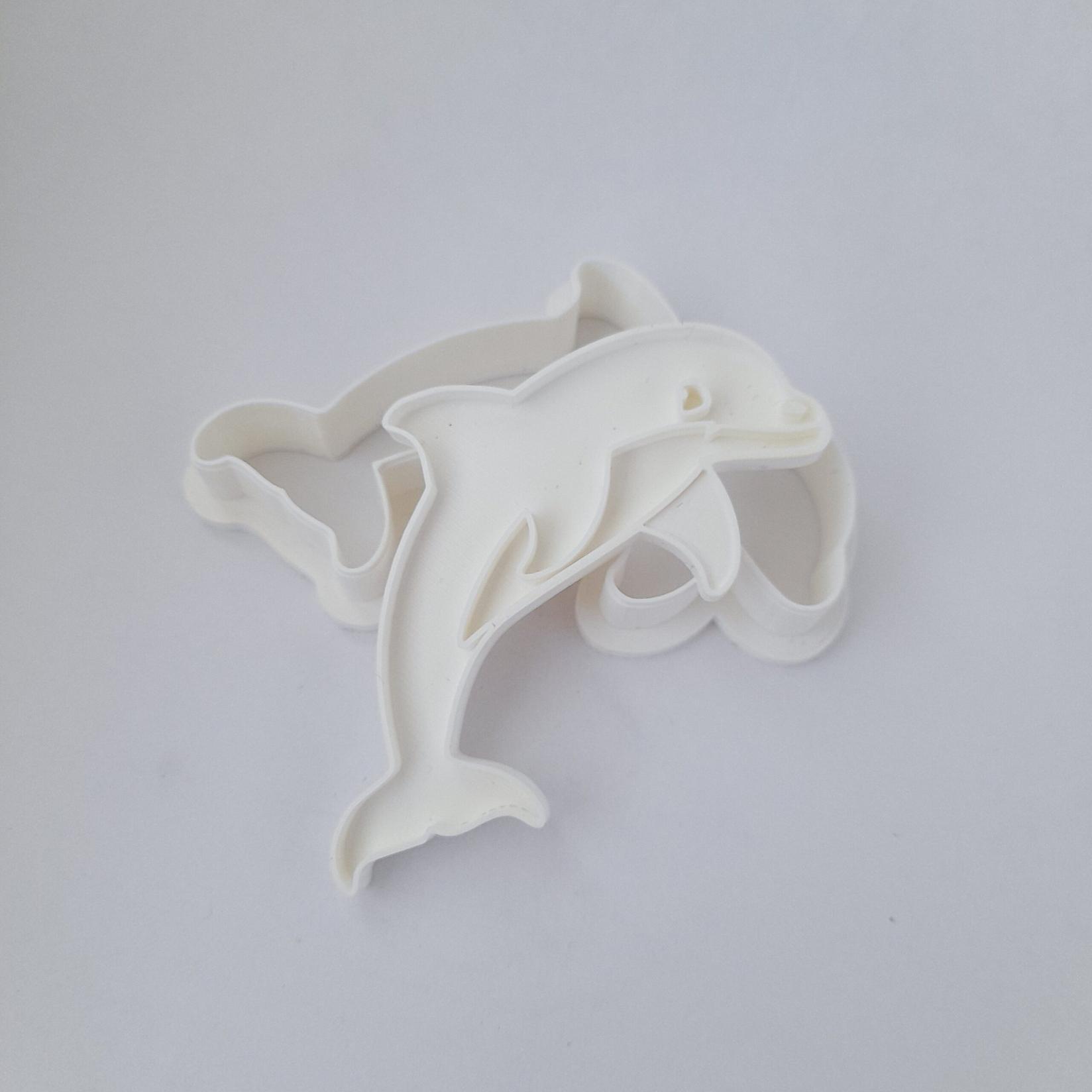 KREATIVNI SLATKIŠI Modla za kolače i ukrase Delfin, 10 cm, Bela